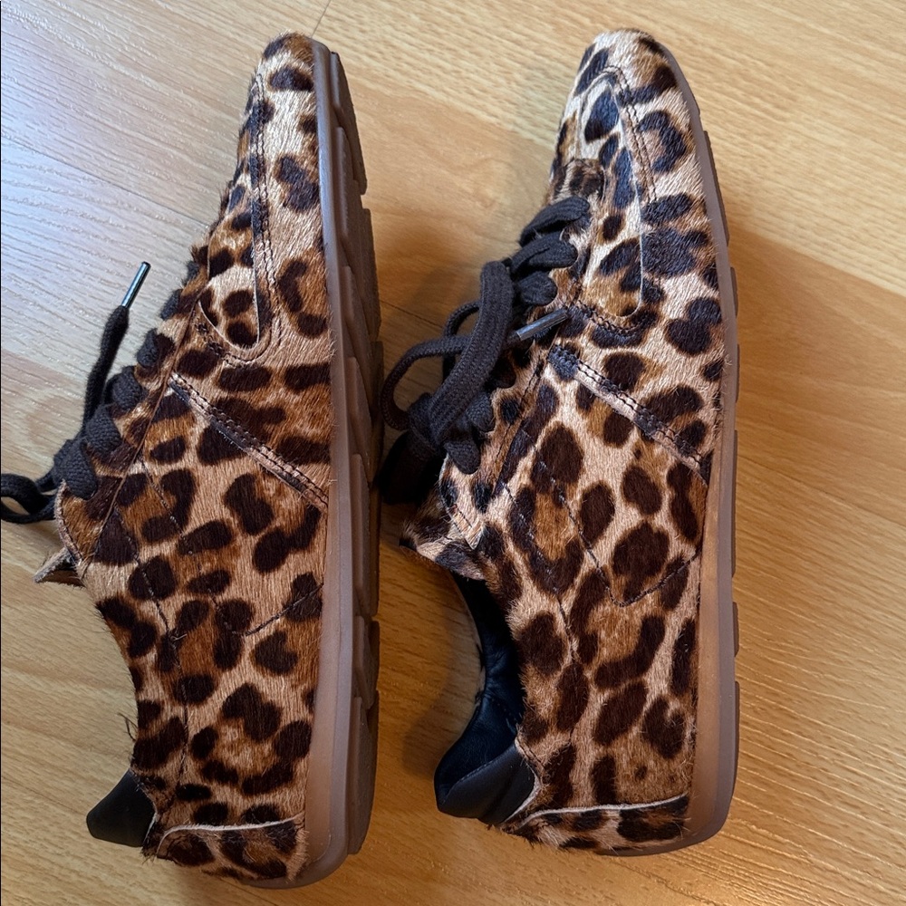 Leopard Print Women’s Casual Lace-Up Sneakers - Brown- Massimo Dutti. Size 37 - Picture 5 of 5